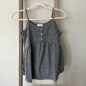 Pink Lily Envy Me grey Henley tank